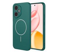 JIAFEI Coque pour Honor 400 5G, Compatible avec Magnétique Silicone Liquide Housse, Protection Complète, Doublure en Microfibre Étui, Vert Nuit