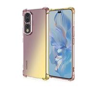 JIAFEI Coque pour Honor 90 5G Étui Protecteur en Souple Silicone TPU Antichoc Housse de Protection en Couleur Dégradée Compatible avec Honor 90 5G Or/Noir