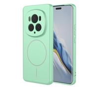 JIAFEI Coque pour Honor Magic 6 Pro, Compatible avec Magnétique Silicone Liquide Housse, Protection Complète, Doublure en Microfibre Étui, Vert