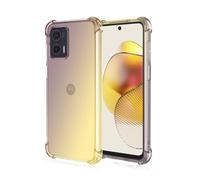 JIAFEI Coque pour Motorola Moto G34 Étui Protecteur en Souple Silicone TPU Antichoc Housse de Protection en Couleur Dégradée Compatible avec Motorola Moto G34 Or/Noir