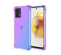 JIAFEI Coque pour Motorola Moto G34 Étui Protecteur en Souple Silicone TPU Antichoc Housse de Protection en Couleur Dégradée Compatible avec Motorola Moto G34 Violet/Bleu