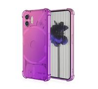 JIAFEI Coque pour Nothing Phone 2 Étui Protecteur en Souple Silicone TPU Antichoc Housse de Protection en Couleur Dégradée Compatible avec Nothing Phone 2 Rose/Violet