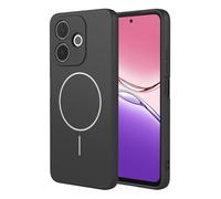 JIAFEI Coque pour Oppo A5 Pro 5G/4G, Compatible avec Magnétique Silicone Liquide Housse, Protection Complète, Doublure en Microfibre Étui, Noir