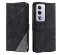 JIAFEI Coque pour Oppo A5M / Oppo A5 5G/4G, Housse Premium en Cuir PU pour Etui Antichoc Portefeuille Bicolore [Cordon/Ranges Cartes/Magnetique/Stand], Noir