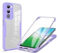 JIAFEI Coque pour Oppo A5M / Oppo A5 5G/4G, Housse Transparente Protection d'écran intégrée, Intégrale 360°Protection, Protection Caméra, Antichoc Militaire Étui, Violet