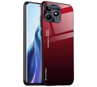 JIAFEI Coque pour Realme C63 4G / Realme C61 Coque, Etui Dégradé de Couleur Verre Trempé Back Coque + Souple Silicone TPU Case Cover Protection Antichoc Housse, 5