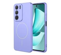 JIAFEI Coque pour Realme C71 4G, Compatible avec Magnétique Silicone Liquide Housse, Protection Complète, Doublure en Microfibre Étui, Violet