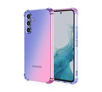 JIAFEI Coque pour Samsung Galaxy A34 5G Étui Protecteur en Souple Silicone TPU Antichoc Housse de Protection en Couleur Dégradée Compatible avec Samsung Galaxy A34 5G Bleu/Rose