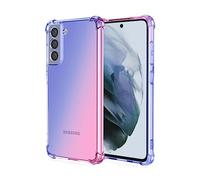 JIAFEI Coque pour Samsung Galaxy S23 FE 5G Étui Protecteur en Souple Silicone TPU Antichoc Housse de Protection en Couleur Dégradée Compatible avec Samsung Galaxy S23 FE 5G Bleu/Rose