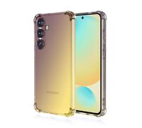 JIAFEI Coque pour Samsung Galaxy S24 FE 5G Étui Protecteur en Souple Silicone TPU Antichoc Housse de Protection en Couleur Dégradée Compatible avec Samsung Galaxy S24 FE 5G Or/Noir