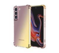 JIAFEI Coque pour Samsung Galaxy S25 5G Étui Protecteur en Souple Silicone TPU Antichoc Housse de Protection en Couleur Dégradée Compatible avec Samsung Galaxy S25 5G Or/Noir