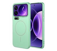 JIAFEI Coque pour Xiaomi 17 Pro Max, Compatible avec Magnétique Silicone Liquide Housse, Protection Complète, Doublure en Microfibre Étui, Vert