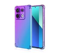 JIAFEI Coque pour Xiaomi Redmi Note 13 4G Étui Protecteur en Souple Silicone TPU Antichoc Housse de Protection en Couleur Dégradée Compatible avec Xiaomi Redmi Note 13 4G Violet/Bleu