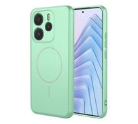 JIAFEI Coque pour Xiaomi Redmi Note 14 5G, Compatible avec Magnétique Silicone Liquide Housse, Protection Complète, Doublure en Microfibre Étui, Vert