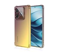 JIAFEI Coque pour Xiaomi Redmi Note 14 5G Étui Protecteur en Souple Silicone TPU Antichoc Housse de Protection en Couleur Dégradée Compatible avec Xiaomi Redmi Note 14 5G Or/Noir