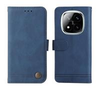 JIAFEI Cover per Xiaomi Redmi Note 14 Pro 5G/POCO X7 5G, Libro Custodia Portafoglio Premium Pelle PU Case Con Cordino/Slot per Schede/Magnetica a Scatto/Funzione Stand, Blu
