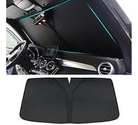 JIAGHUI Ajustement pour DS4 2016-2020, Pare-Soleil de Pare-Brise de Voiture, Pare-Soleil de fenêtre Avant de Voiture Noir Pliable, Accessoires de Voiture