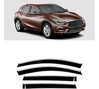 JIAGHUI Déflecteurs d'air pour fenêtre de Voiture,pour Infiniti Q30 MK1-H15 2015-2019, Noir en Canal, Aérodynamiques en Acrylique pour visières latérales