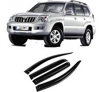 JIAGHUI Déflecteurs d'air pour fenêtre de Voiture,pour Toyota Land Cruiser Prado 120 FJ120 2003-2009, Noir en Canal, Aérodynamiques en Acrylique pour visières latérales