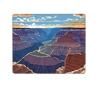 JIAGLINDE Grand Canyon Tapis de souris carré en tissu imprimé avec base en caoutchouc antidérapant lavable pour ordinateur de bureau et souris sans fil 17,8 x 22,9 cm