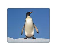 JIAGLINDE Tapis de souris carré en tissu imprimé pingouin mignon avec base en caoutchouc antidérapant lavable pour ordinateur de bureau, souris sans fil, 17,8 x 22,9 cm