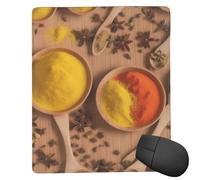 JIAGLINDE Various Seasonings Tapis de souris carré en tissu imprimé avec base en caoutchouc antidérapant et lavable pour ordinateur de bureau et souris sans fil 17,8 x 22,9 cm
