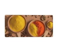 JIAGLINDE Various Seasonings Tapis de souris surdimensionné en tissu avec base en caoutchouc antidérapant lavable pour ordinateur portable de bureau souris sans fil 40,6 x 90,2 cm