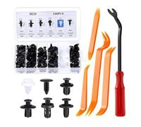 JIAHAI 100 Pièces Clips de Fixation Voiture pour Citroen C3 C4 C5 Elysee, 6 Taille Clips de Retenue, Agrafes Carrosserie Agrafe Panneau de Porte, Rivet Plastique