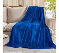 JIAHANNHA Couverture Polaire Super Douce et Confortable en Velours pour canapé, Sofa et lit, 127 x 152,4 cm, Bleu Roi