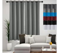 JIAHAO Rideaux de Qualité 110 x 165 cm Rideau Occultant avec Œillets Les Rideaux Lot de 1 Rideau,pour Salon, Gris Clair