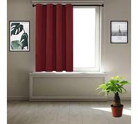 JIAHAO Rideaux sur Mesure 75 x 80 cm Tenture Opaque à Oeillets Isolation Rideau Occultant Lot de 1 Rideau,pour Salon, Rouge