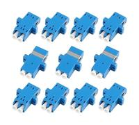 JiaHeHe Adaptateur LC vers LC Monomode UPC Duplex, Lot de 10, Coupleur Fibre Optique pour Réseau FTTH, FTTB, FTTX, Extension, Couleur Bleu