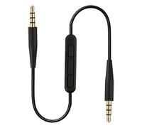 JiaHeHe Câble Jack 3,5 mm à 2,5 mm avec Micro et Contrôle du Volume, 1,4 m, Compatible avec Casques Bose QC25, QC35, QC35II, QC45 et JBL Tune 760NC, 660NC, LIVE