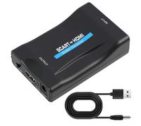 JiaHeHe Convertisseur Péritel vers HDMI, Adaptateur HDMI Péritel 720P 1080P Upscale Audio Vidéo Plug and Play, Compatible TV Moniteur Projecteur, Peritel HDMI pour DVD VHS Xbox PS3 Wii Blu Ray VCR
