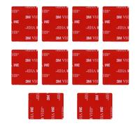 JiaHeHe Lot de 10 pastilles adhésives VHB, Double Face Extra Fort, 44 x 34 mm pour caméra embarquée, dashcam, GPS, GoPro, Compatible avec Nextbase, Garmin, Tomtom, Vantrue, Facile à installer