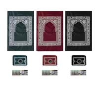 JIAHG 3Pcs Tapis de Prière Musulman avec Boussole 60 * 100CM Tapis de Prière Imperméable Pliable Tapis de Pèlerinage Portable Extérieur