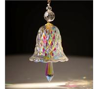 JIAHG Atrrape-soleils en Cristal Clochette Décoratif de Noël pour Sapin Fenêtre Vitrine Porte Pendentif Prisme à Facettes en Forme de Goutte d'eau Boule de Cristal Suncatcher