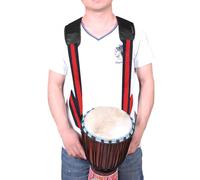 JIAHG Bandoulière de Tambour à Main Africain Réglable Portable Sangle Double Épaule pour Djembé Africain Élargi et Épaissie Adulte Accessoire Instrument de Percussion (Bleu et rouge)