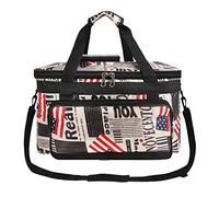 JIAHG Boîte à Outils de Peinture Portable Boîte de Rangement pour Fournitures de Peinture en Tissu Oxford Imperméable Sac Fourre-tout d'Artiste Pliable Grande Capacité Portfolio Sac à Bandoulière