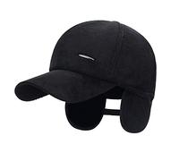 JIAHG Casquette de Base-Ball d'hiver avec Oreillettes Homme Casquette Militaire Cadet Armée Chapeau Dessus Plat en Feutre Béret Laine Classique Thermique, 56-60 CM