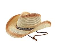 JIAHG Chapeau de cowboy unisexe - Chapeau de paille - Chapeau western - Chapeau d'été - Chapeau de soleil - Chapeau panama - Chapeau de pirate - Chapeau de plage - Chapeau de plage, Modèle 2, 56-58