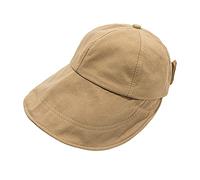 JIAHG Chapeau de Soleil Coton été pour Femme Casquette à Visière Loisir Chapeau de Plage Voyage avec Nœud de Papillon Chic Chapeau d'été Protection Solaire Pliable Bord Large Casquette 56-58CM
