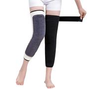 JIAHG Genouillères Thermiques en Peluche Femmes Jambières Longues d'Hiver Doux Épais Chaud Guêtres pour Cyclisme Camping Randonnée Ski et Neige Protège-genoux Coupe-vent et Anti-froid