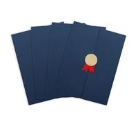 JIAHG Lot de 4 Porte-Certificats Format A4 à Rabat, Couverture Diplôme en Carton Épais Rigide, Pochette Protège-Documents pour Diplômes, Contrats Commerciaux et Discours
