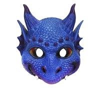 JIAHG Masque de Dinosaure Enfant Halloween Carnaval - Masque de Fête Spectacle en Scène 3D Dragon Réaliste en PU Écologique - Déguisement Mascarade Cosplay Accessoires