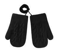 JIAHG Moufle d'Hiver en Tricot Torsadé pour Enfant 0-3 Ans Gants Tricotés Unicolore Simple pour Bébé Fille et Garçon avec Doublure Doux Epais Chaud pour les Sorties et à l'Ecole Maternel