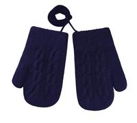 JIAHG Moufle d'Hiver en Tricot Torsadé pour Enfant 0-3 Ans Gants Tricotés Unicolore Simple pour Bébé Fille et Garçon avec Doublure Doux Epais Chaud pour les Sorties et à l'Ecole Maternel