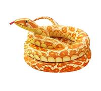 JIAHG Serpent Géant en Peluche Simulation Jouet de Python Réaliste 220cm/280cm Poupée Anaconda Rembourré Moelleux Jouet d'animal Boa Faux Terrible Amusant