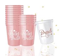 Jiahuade 16pcs Gobelets Décoration EVJF,Bride Tribe Tasse,Accessoire EVJF Future Mariée,EVJF Accessoire Team Bride,Bachelorette Party Cups