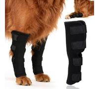 Jiahuade Bandage de cheville pour chien, bandage de protection de la cheville, protection contre les fuites de la patte arrière de chien, bandage de genou pour envelopper la plaie